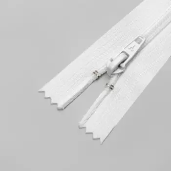 Молния неразъёмная «Спираль», №4, замок автомат, 16 см, цвет белый