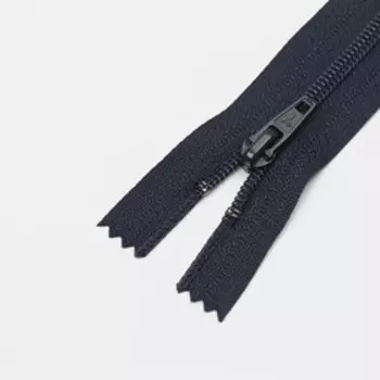 Молния неразъёмная «Спираль», №4, замок автомат, 16 см, цвет тёмно-синий