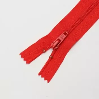 Молния неразъёмная «Спираль», №4, замок автомат, 20 см, цвет красный