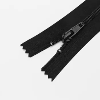 Молния «Спираль», №4, неразъёмная, замок автомат, 60 см, цвет чёрный