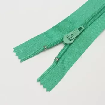 Молния неразъёмная «Спираль», №5, замок полуавтомат, 18 см, цвет мятный