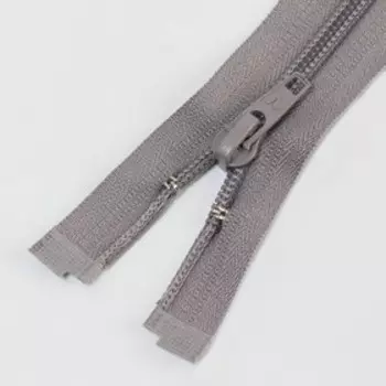 Молния разъёмная «Спираль», №5, замок автомат, 30 см, цвет мышиный