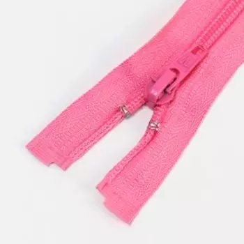 Молния разъёмная «Спираль», №5, замок автомат, 30 см, цвет ярко-розовый