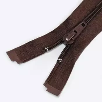 Молния разъёмная «Спираль», №5, замок автомат, 30 см, цвет шоколадный