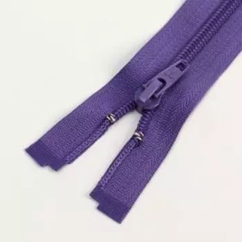 Молния разъёмная «Спираль», №5, замок автомат, 30 см, цвет светло-фиолетовый