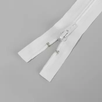 Молния разъёмная «Спираль», №5, замок автомат, 40 см, цвет белый