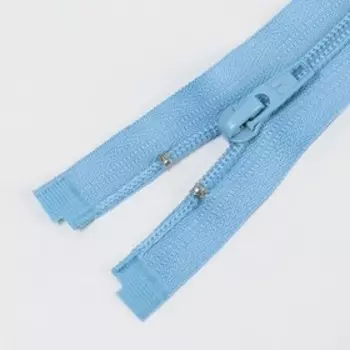 Молния «Спираль», №5, разъёмная, замок автомат, 40 см, цвет голубой