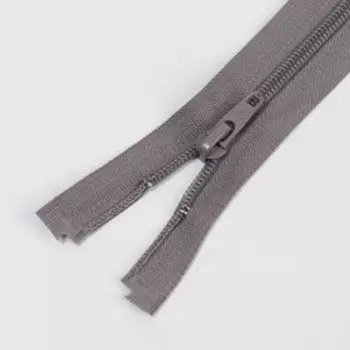 Молния разъёмная «Спираль», №5, замок автомат, 40 см, цвет мышиный