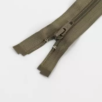 Молния разъёмная «Спираль», №5, замок автомат, 50 см, цвет хаки