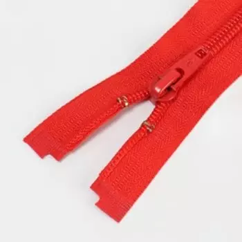 Молния разъёмная «Спираль», №5, замок автомат, 50 см, цвет красный