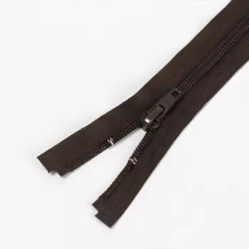 Молния разъёмная «Спираль», №5, замок автомат, 50 см, цвет тёмно-коричневый