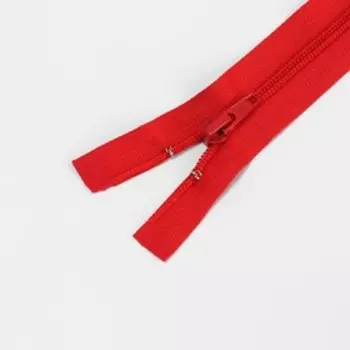 Молния разъёмная «Спираль», №5, замок автомат, 50 см, цвет тёмно-красный