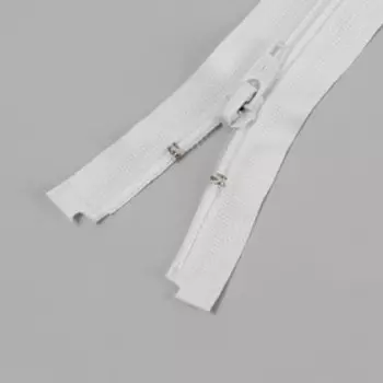 Молния разъёмная «Спираль», №5, замок автомат, 60 см, цвет белый