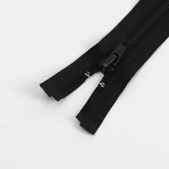 Молния разъёмная «Спираль», №5, замок автомат, 60 см, цвет чёрный