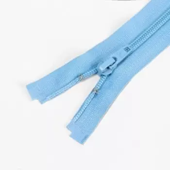 Молния разъёмная «Спираль», №5, замок автомат, 60 см, цвет голубой