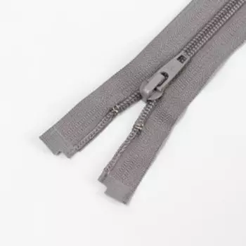 Молния «Спираль», №5, разъёмная, замок автомат, 60 см, цвет мышиный