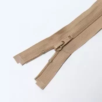 Молния разъёмная «Спираль», №5, замок автомат, 60 см, цвет светло-бежевый