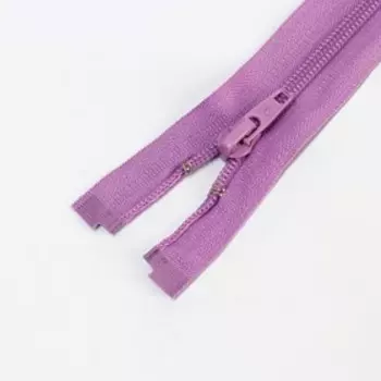 Молния разъёмная «Спираль», №5, замок автомат, 60 см, цвет светло-лиловый