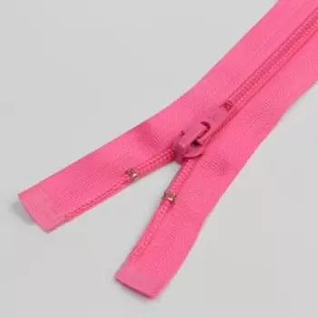 Молния разъёмная «Спираль», №5, замок автомат, 80 см, цвет ярко-розовый