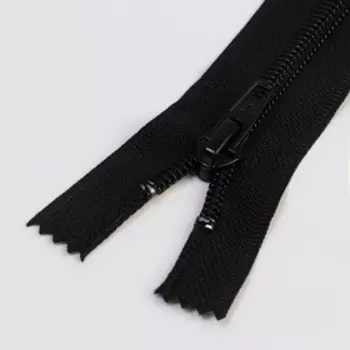 Молния «Спираль», №7, неразъёмная, замок автомат, 16 см, цвет чёрный