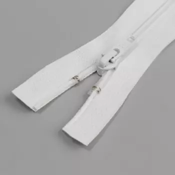 Молния разъёмная «Спираль», №7, 2 бегунка, замки автомат, 110 см, цвет белый