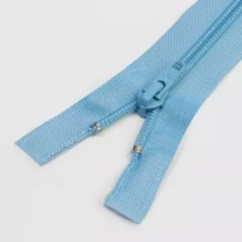 Молния разъёмная «Спираль», №7, 2 бегунка, замки автомат, 110 см, цвет голубой