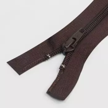Молния разъёмная «Спираль», №7, 2 бегунка, замки автомат, 90 см, цвет шоколадный