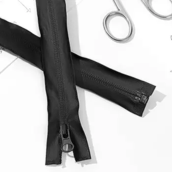 Молния «Спираль», №7, разъёмная, водонепроницаемая, замок автомат, 70 см, цвет чёрный, цена за 1 штуку