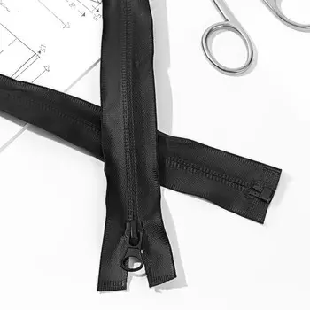 Молния «Спираль», №7, разъёмная, водонепроницаемая, замок автомат, 90 см, цвет чёрный, цена за 1 штуку