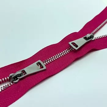 Молния «Трактор», №5 два замка, размер 95 см, цвет фуксия