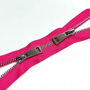 Молния «Трактор», №5 два замка, размер 95 см, цвет ярко-розовый