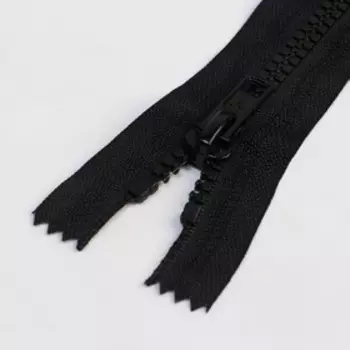 Молния неразъёмная «Трактор», №5, замок автомат, 18 см, цвет угольный