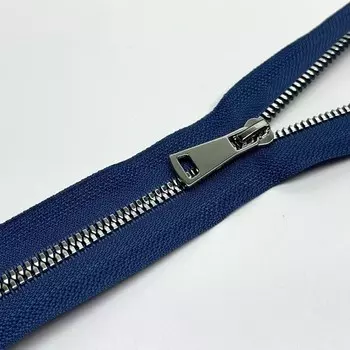 Молния тракторная №5, неразъёмная, длина 18 см, цвет джинсовый