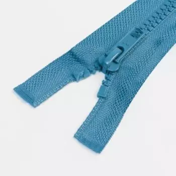 Молния разъёмная «Трактор», №5, замок автомат, 30 см, цвет серо-голубой