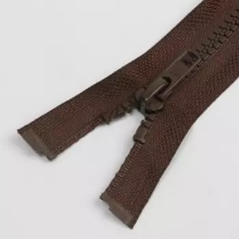 Молния разъёмная «Трактор», №5, замок автомат, 40 см, цвет шоколадный