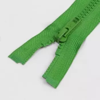 Молния разъёмная «Трактор», №5, замок автомат, 40 см, цвет светло-зелёный