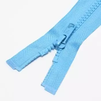 Молния разъёмная «Трактор», №5, замок автомат, 50 см, цвет голубой