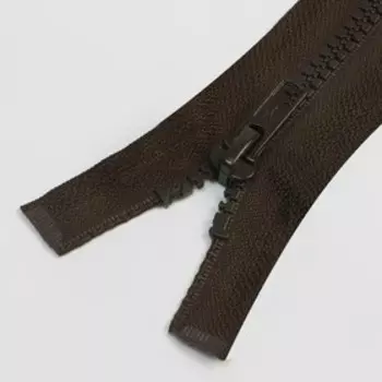 Молния разъёмная «Трактор», №5, замок автомат, 60 см, цвет горький шоколад