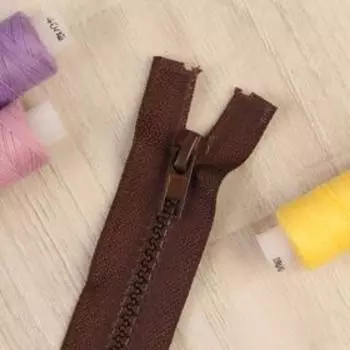 Молния «Трактор», №5, разъёмная, замок автомат, 60 см, цвет коричневый, цена за 1 штуку