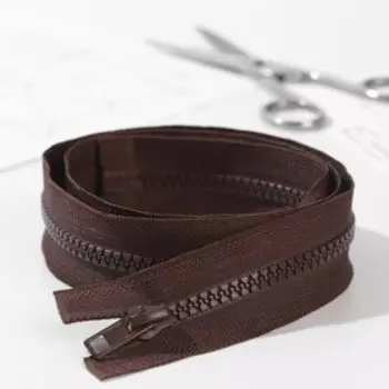 Молния «Трактор», №5, разъёмная, замок автомат, 80 см, коричневая