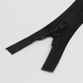 Молния разъёмная «Трактор», №6, 2 бегунка, замки автомат, 100 см, цвет чёрный