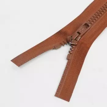 Молния разъёмная «Трактор», №6, замок автомат, 45 см, цвет светло-коричневый