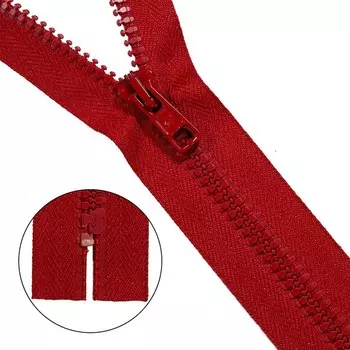 Молния тракторная, неразъёмная, Т10 10 (6 мм), размер 18 см (019 бордовый)