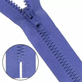 Молния тракторная, неразъёмная, Т10 10 (6 мм), размер 18 см (036 светло-фиолетовый)