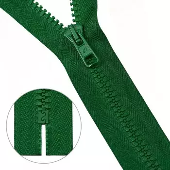 Молния тракторная, неразъёмная, Т10 10 (6 мм), размер 18 см (050 яр.зелёный)