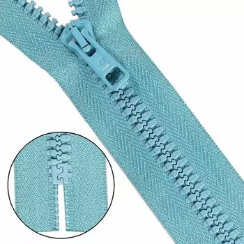 Молния тракторная, неразъёмная, Т10 10 (6 мм), размер 18 см (187 светло-бирюза)