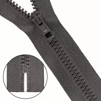 Молния тракторная Т10 (6 мм), неразъёмная, длина 18 см, цвет дымчатый