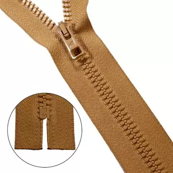 Молния тракторная, неразъёмная, Т10 10 (6 мм), размер 18 см 25 шт. в упаковке (25 шт) (071 светло-бежевый)