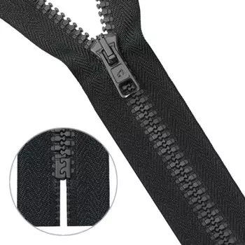 Молния тракторная, неразъёмная, Т10 10 (6 мм), размер 18 см 50 шт. в упаковке (50 шт) (102 тёмно-серый)