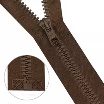 Молния тракторная, Т10 10 (6 мм), 1 замок, размер 50 см, 25 шт. в упаковке (066 светло-коричневый)